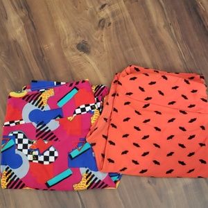 Lot of 2 pairs Lularoe Halloween TC leggings